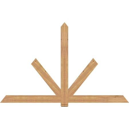 Ekena Millwork Kennewick Timber Gable Bracket, Western Red Cedar, 96"W x 60"H x 1 1/2"D x 5 1/2"F, 15/12 Pitch GBW096X60X0206KEN00SWR